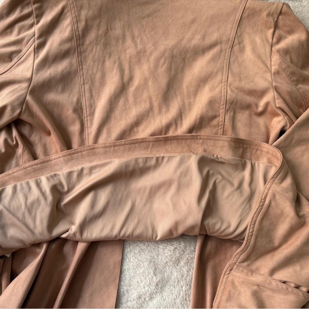 NWT Anthropologie Hutch Vegan Suede Jacket Blush Neutral Size M - Picture 10 of 11
